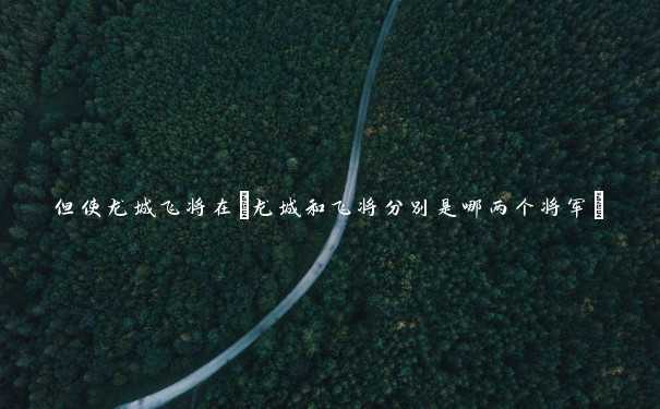 但使龙城飞将在(龙城和飞将分别是哪两个将军) 但使龙城飞将在(龙城和飞将分别是哪两个将军)