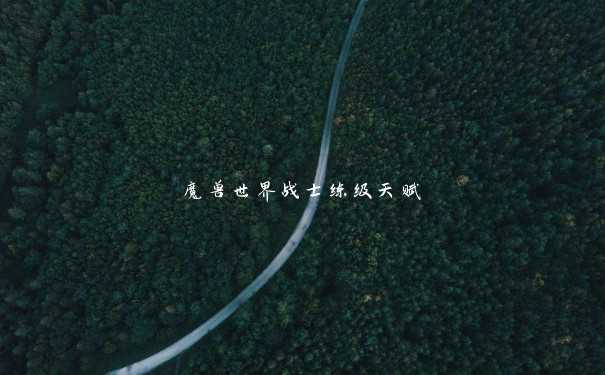 魔兽世界战士练级天赋 魔兽世界战士练级天赋