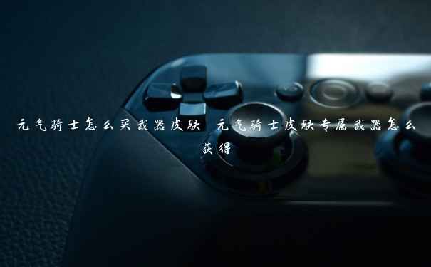元气骑士怎么买武器皮肤 元气骑士皮肤专属武器怎么获得