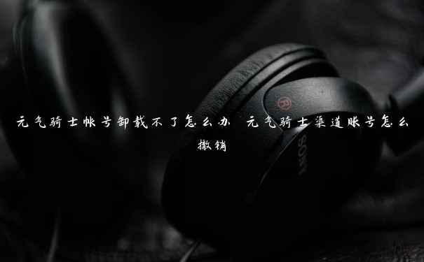 元气骑士帐号卸载不了怎么办 元气骑士渠道账号怎么撤销