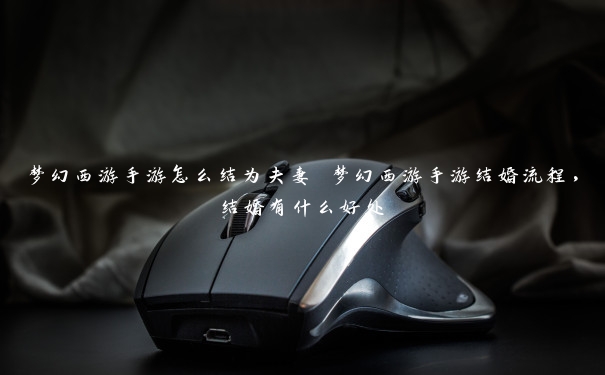 梦幻西游手游怎么结为夫妻 梦幻西游手游结婚流程,结婚有什么好处 梦幻西游手游怎么结为夫妻 梦幻西游手游结婚流程,结婚有什么好处
