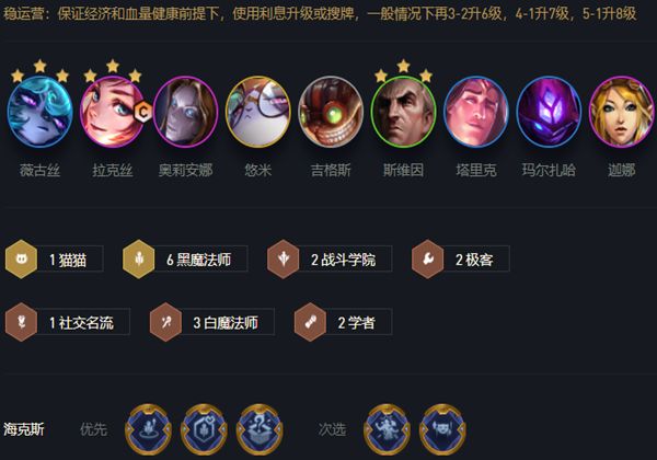 云顶之弈6黑魔3白魔拉克丝