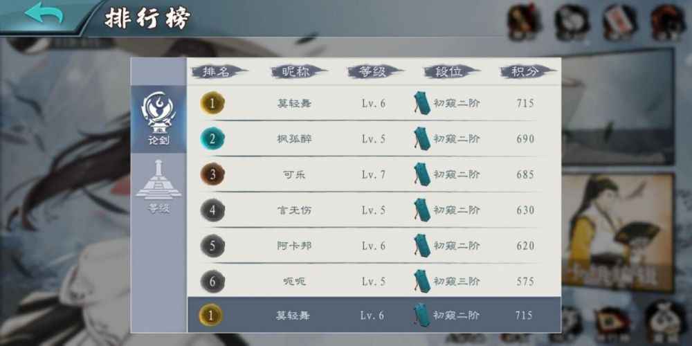 方寸对决排行榜