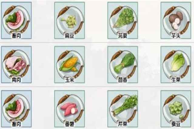 食谱材料
